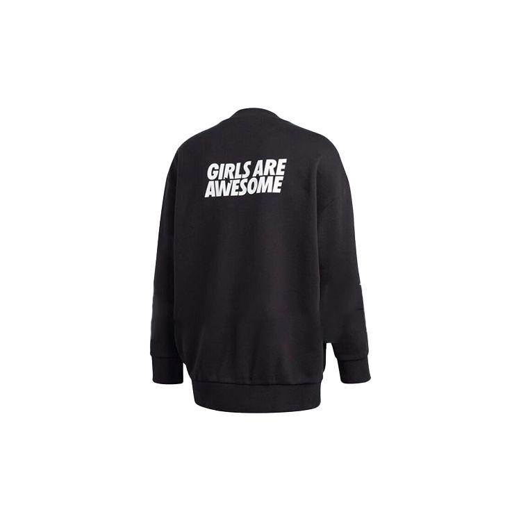 Adidas Совместный свитшот Originals x Girls Are Awesome с длинными рукавами и логотипом, мужской свитшот, черный GM6913