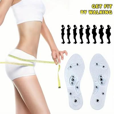 Стельки для массажа стоп с улучшенными акупрессурными свойствами, долговечные дышащие стельки для мужчин и женщин, прозрачные массажные стельки