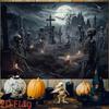 2D flat banner, 1 piece - Halloween photography background - suitable for home decoration, party supplies and photo booth props