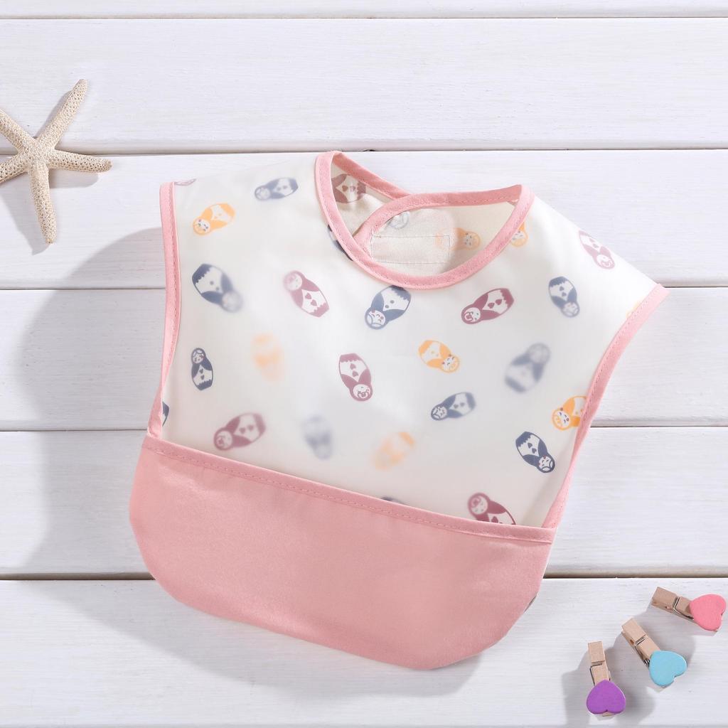 Водонепроницаемый детский слюнявчик с карманом - Дизайн, не требующий стирки