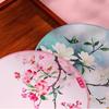 Silk Material Chinese Round Hand Fan Embroidery Design Cheongsam Tang Suit Fan  Wedding Ceremony