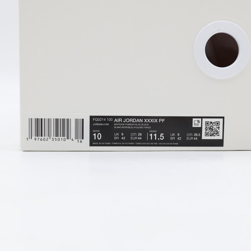 FQ0214-100 Nike Air Jordan 39 Белый Черный Темно-Голубой (FQ0213-100) (Мужской)