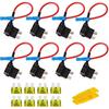 8 Pieces 12 V Car Fuses Snap-Lock Connectors Blade Fuse Adapter Medium Size Car Plug Fuse Distributor Add-A Circuit Blade Fuses Standard Fuse Ho