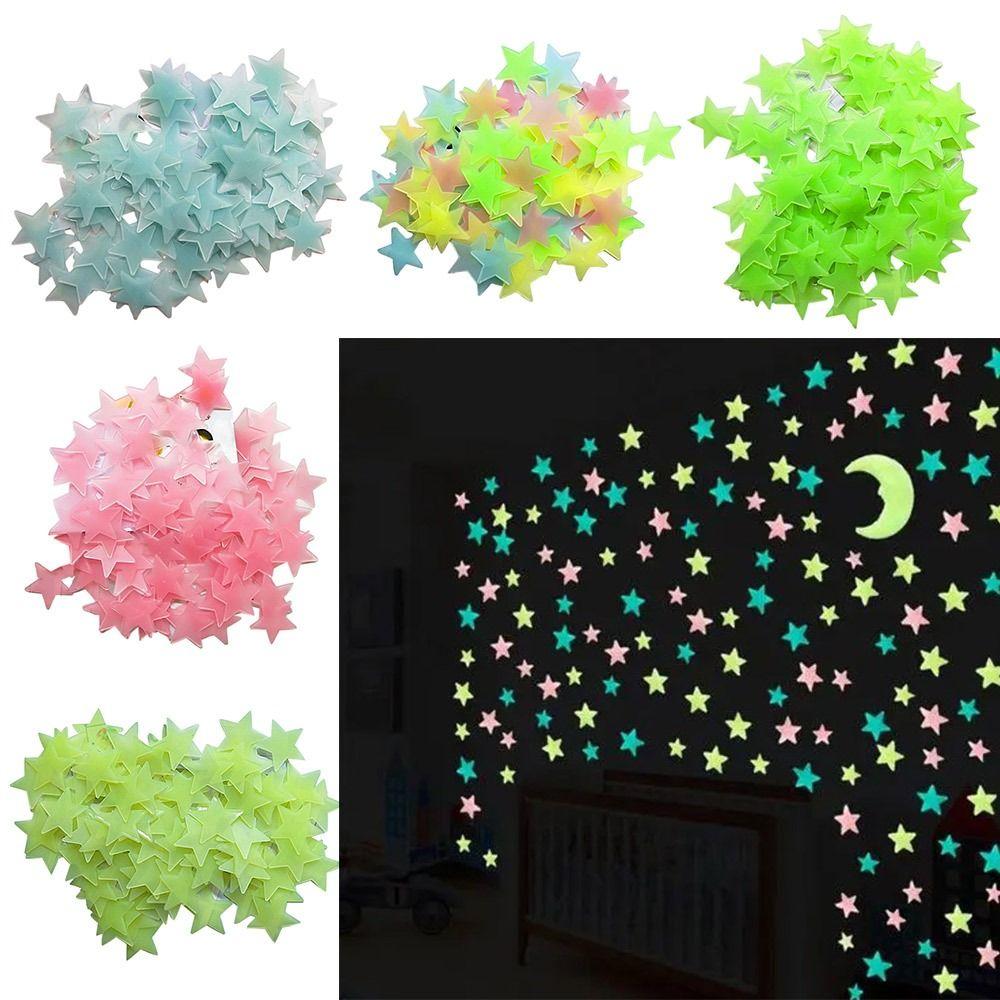 DIY Glow Wall Stickers Glow In The Dark Luminous Stars Wall Sticker  Bedroom Ceiling Livingroom