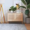 Cabinet Doors with Louvered Design 2 pcs 39.5 x 39.4 cm Solid Wood