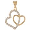 [R4828] - Gold Plated Pendant 'Love' White Gold - 16x16 Mm