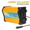 Автомобильный инвертор Инвертор мощности 3000 Вт Универсальный DC 12 В в 220 В устанавливаемый на транспортное средство бытовой преобразователь