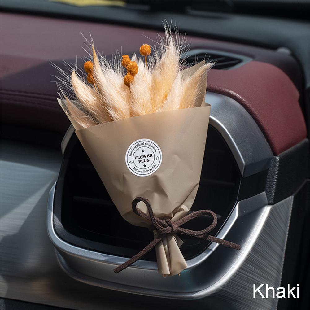 Творчество Сухоцветы Букет Автомобильные Духи Зажим для Воздуховода Мини Букет Вечный Цветок Автомобильные Аксессуары Интерьер Женщин Орнамент