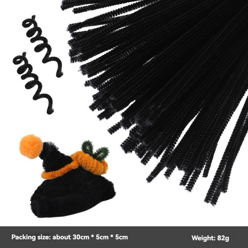 Plush Stick 100pcs Twisting Bar Chenille Stems Wire Pipe Kids Toys DIY Strips Creative Hobby Material Stem Iron Felt Wires