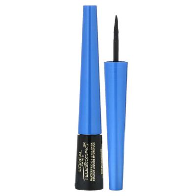 L'Oréal, Telescopic, Жидкая подводка для глаз с контрольным наконечником, Водостойкая, 800 Черный, 2 мл (0.06 жидких унций)