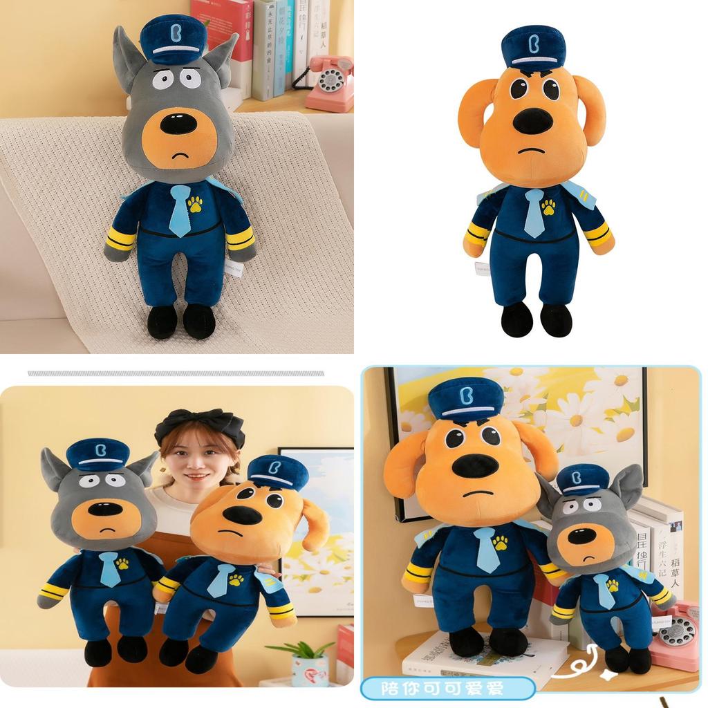 Sheriff Labrador Stuffed Animal Toy Customizable Design Available In 30cm 45cm And 60cm Sizes Yellow/grey