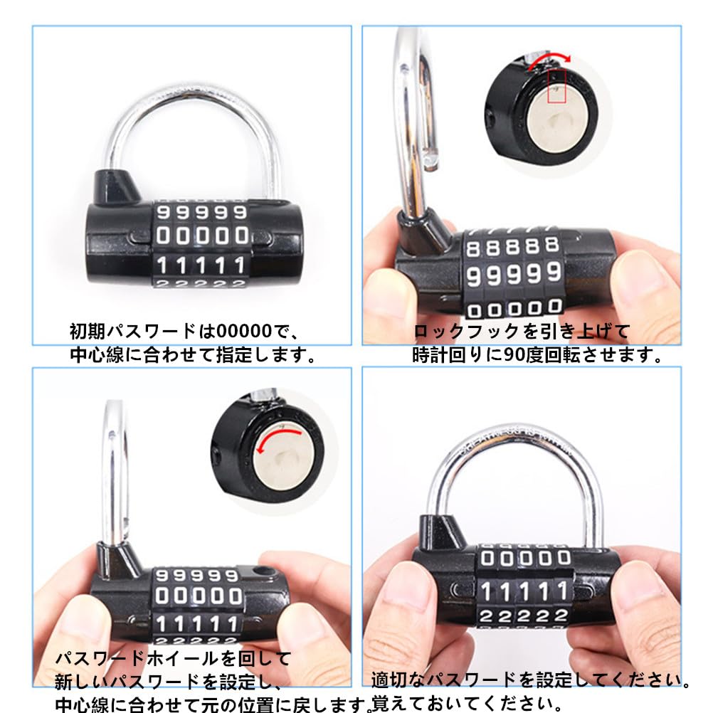 YAVINCOL 3 Piece Wire Lock Door Lock Padlock Wire Padlock Dial Padlock Small Dial Lock Swing Door Lock 4 Digit Variable Dial Lock School Company
