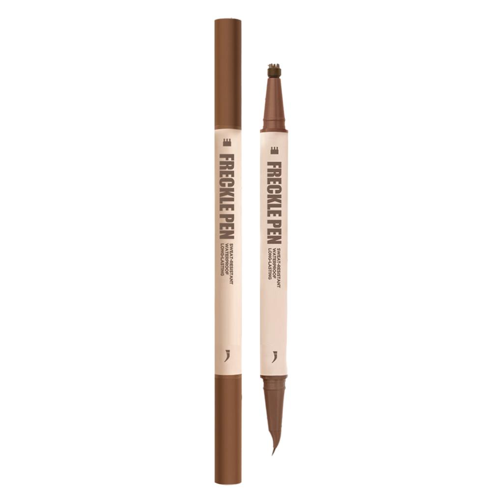 Dual-Ended 2-in-1 Eyeliner & Freckle Tool – Angled Tip + 6-Point Stamp, Water & Smudge Resistant, Long-Wearing for Daily Look