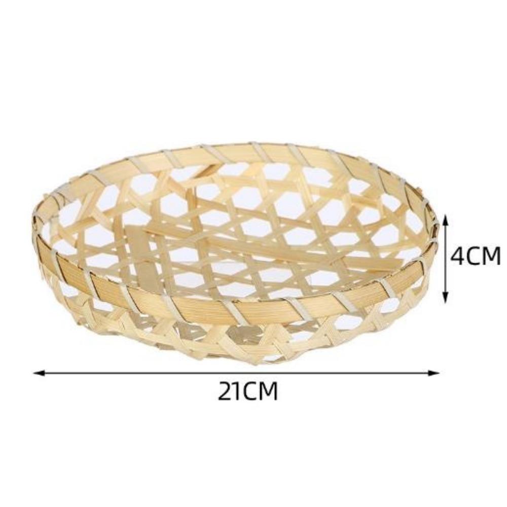 Высококачественное DIY Ручное плетение Бамбуковая корзина Круглая 4 стиля Корзина для риса, фруктов, хлеба Кухонная корзина для хранения Ежедневное использование Хранение