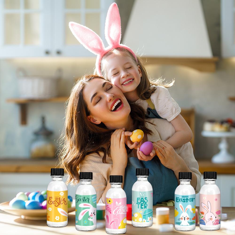 Новые, Пасхальной тематики, Мультяшные, Милый кролик, Мини-наклейки, Наклейки на бутылки, Наклейки для украшения вечеринки, Принадлежности