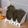 Ventilated Plastic Bowl Storage Holder Pot Lid Rack Kitchen Organizer Dishes Drainage Shelf