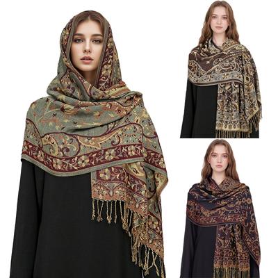Роскошная зимняя кашемировая шаль из пашмины, женская накидка, теплые осенние шарфы с дизайнерским принтом, женские платки, хлопковые палантины, шарф