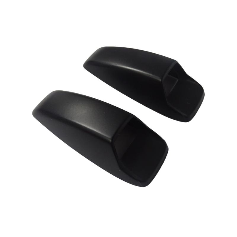 External car accessories side car Matt black Car Bonnet Screen Spray Nozzle cover Washer Wash Vent jet Covers - Pair