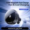 Magnetic Car Wireless Charger Vent Mount for iPhone, Retractable Cable Fast Charging 15W MagSafe Compatible Phone Holder with Strong Magnet