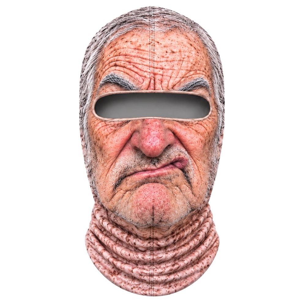 Breathable Old Man Balaclava Face Mask Full Face Mask For Outdoor/Cycling/Pranks/Party