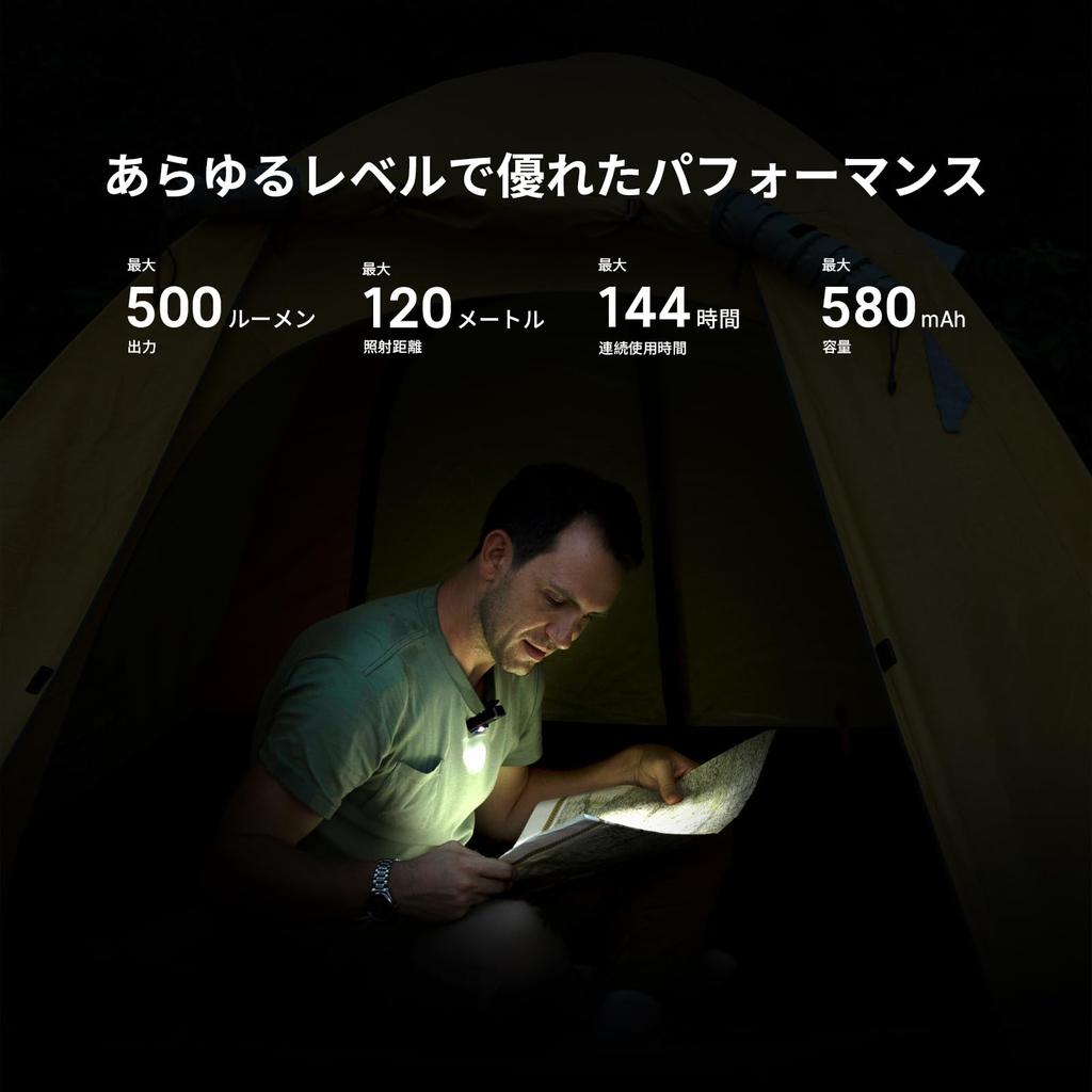 OLIGHT Oclip Pro LED Running Lightweight and with 3 Light 500 120 Meter IPX6 High Ideal for Dog and Outdoor Activities Clip-on Light, Compact,