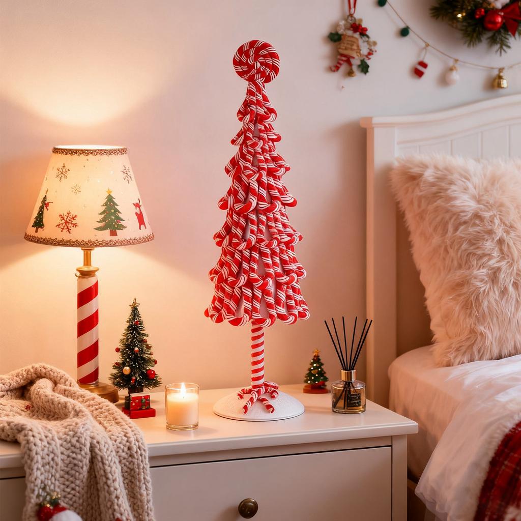 Рождественские леденцы для украшения елки: Мягкое искусство ручной работы для праздничного домашнего и праздничного оформления