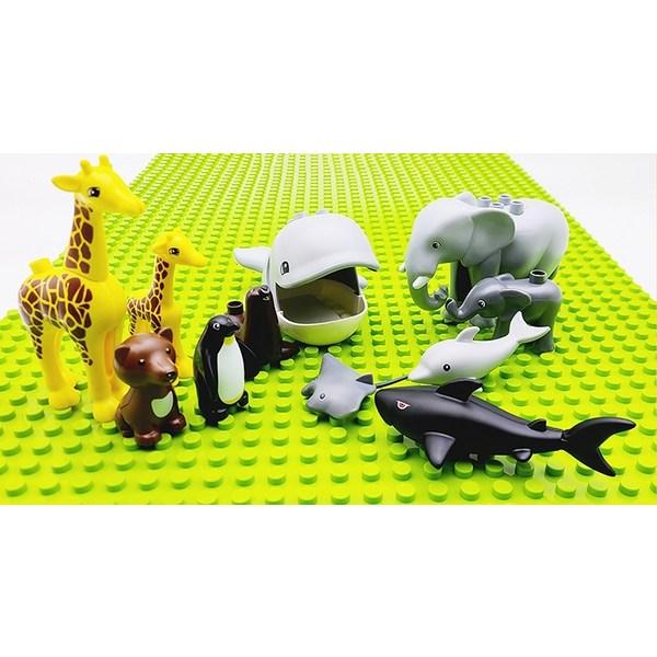 Двойные совместимые фигурки Yogo-yo Baby Block: морское животное и слон-жираф, 11 видов, разные цвета