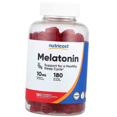 Жевательный Мелатонин, Melatonin 10 Gummies, 180таб Клубника (72647055)