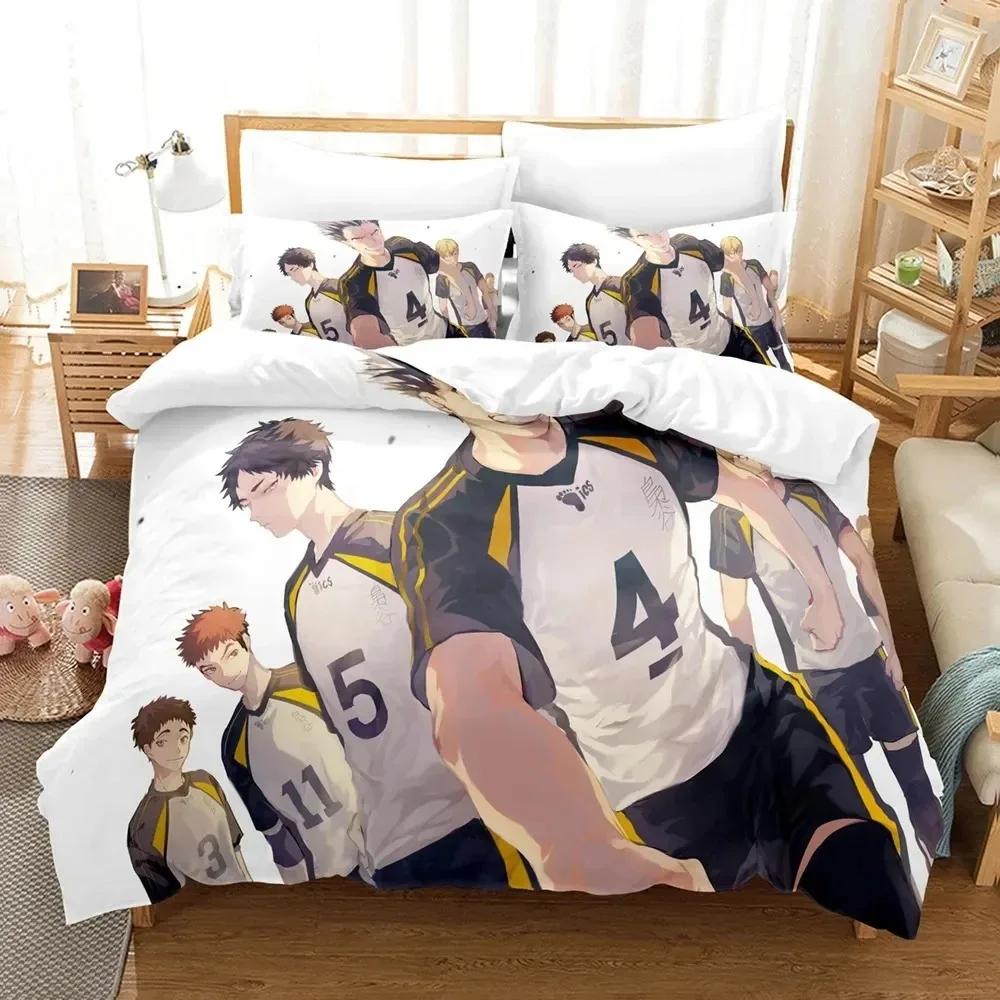 3D-принт Haikyu Anime Комплект постельного белья для мальчиков и девочек Twin Queen King Size Пододеяльник Наволочка Кровать для мальчиков Взрослый Домашний текстиль