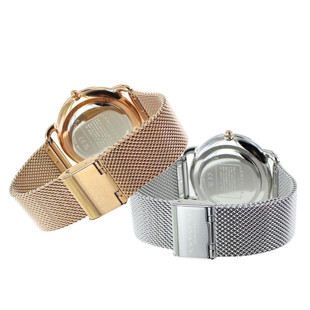 Pair watch for men and women Elliott same size pair watch unisex slim thin stainless steel bracelet rose gold silver 1450438414504382 [Coach] [item]