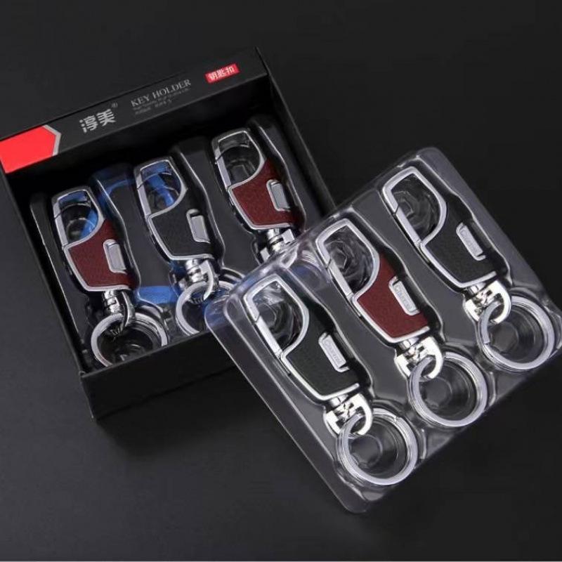 Мужской премиальный брелок из нержавеющей стали с зажимом на талию с открытием одним нажатием