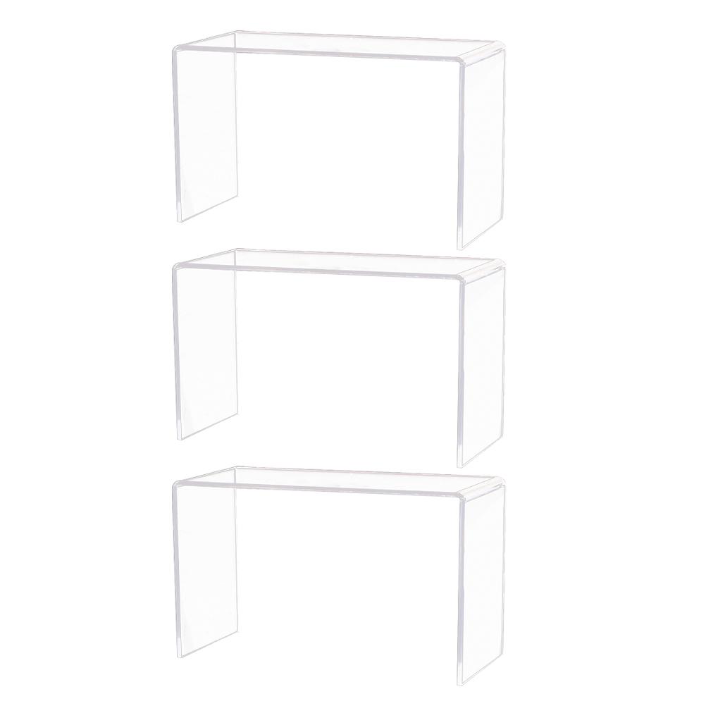 3 шт. Акриловые подставки для демонстрации обуви Прозрачные U-образные стеллажи для хранения Ювелирных изделий Косметики Коллекций Выставочная витрина Маленькие