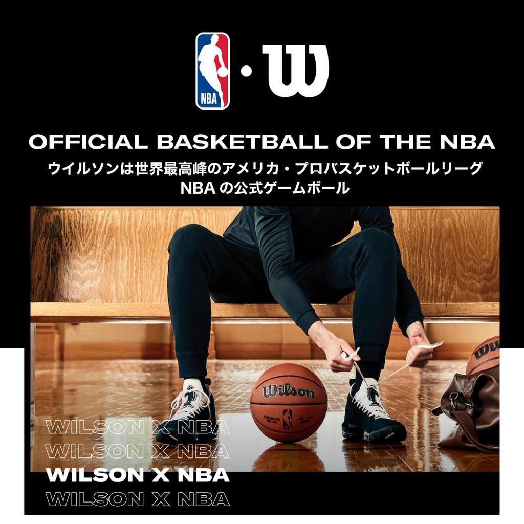 Wilson Basketball NBA FORGE PRO WTB8001XB07 Indoor and Outdoor Size Black Use, 7/Diameter Approx. 24.5cm,