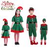 Kid Elf Christmas Cosplay Costume Couple Outfit Fancy Dress Xmas Party Role Play