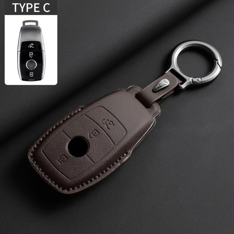 "Full Flip Leather Car Remote Key Case Cover for Mercedes Benz A C E S G Class GLC CLE CLA GLB GLS GLA W177 W205 W213 W222 X167" AX1