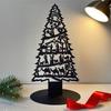 1Pc Iron Art Hollow Christmas Tree Ornament, Christmas Scene Decoration, Desktop Decoration, Christmas Tree Desktop Decoration Ornament, D