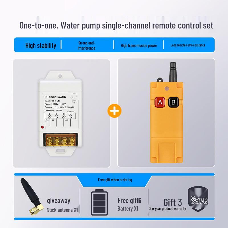 Irrigation Water Pump Wireless Remote Control Switch, Single-phase 220V, High Power