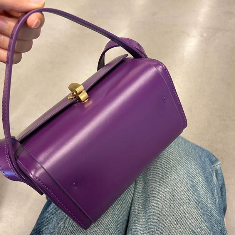 Малиново-фиолетовая сумка-коробка Boston, новая модная портативная маленькая квадратная сумка-ниша с кожаным ремешком через плечо