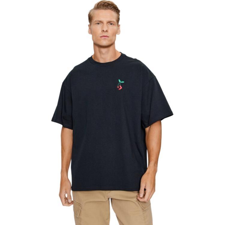 Converse Loose Fit Star Chevron Cherry Tee Asia Sizing 'Black' Men's 10025237-A01
