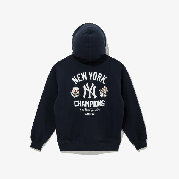 Худи New Era Mlb New York Yankees с нашивками темно-синее 14742030