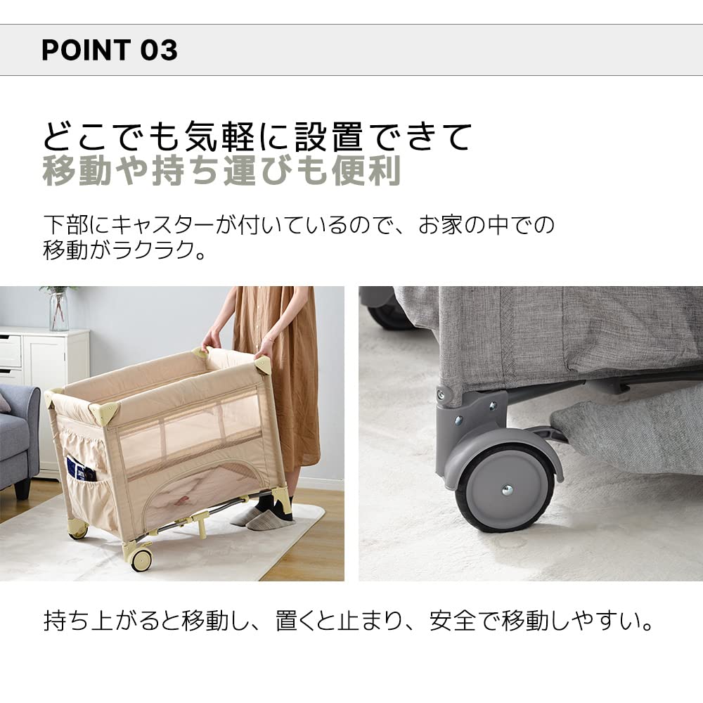 BTM Детская кроватка складной манеж коврик для сна с сумкой для переноски матрас в комплекте подарок на рождение ребенка детские товары празднование дня рождения бежевый