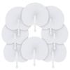White Blank Fan Heart Shaped Accordion Paper Fans New Folding Fan  For Birthday Wedding