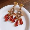 Винтажные серьги-колокольчики из серебра с жемчугом и кристаллами