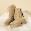 Thick-soled Long Snow Boots for Women 2025 New Autumn and Winter Dual-wear, Fleece and Thickened Warm Fashion Boots Cotton Shoes