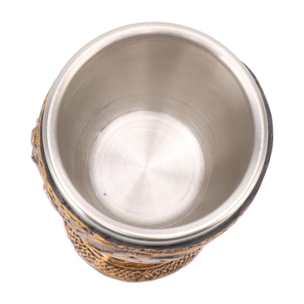 Кубок Nordic Viking из ретро-смолы, нержавеющая сталь, пивная кружка для коктейлей, виски, красного вина