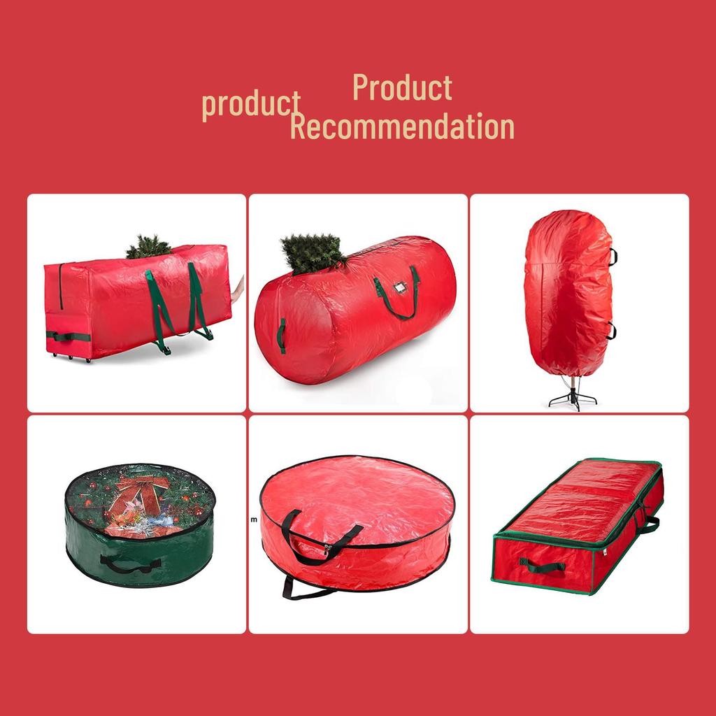 Трансграничная сумка для хранения рождественских украшений - Подкроватная сумка из ПЭ тканого картона для рулонной бумаги