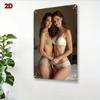 Винтажное Металлическое Настенное Искусство 8x12 Дюймов - Элегантное Сексуальное Само Украшение для Спальни Ванной Комнаты Бара Кофейни Эстетическое Украшение Комнаты