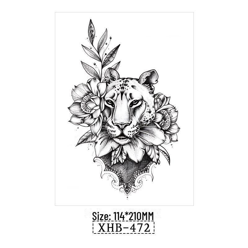 3D реалистичные временные татуировки-наклейки с изображением бабочек, тигров и змей