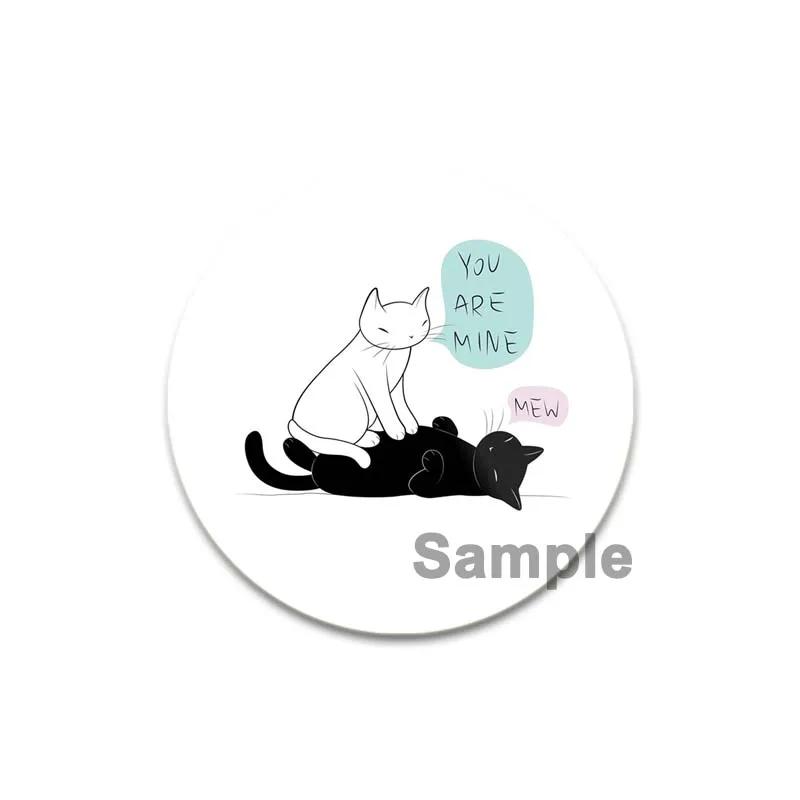 32/44/58 мм мультяшные животные значки на лацкан татуировка кошка эмаль булавка броши для рюкзака декоративные значки из сплава металла ювелирные изделия подарок