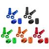 Motorcycle Universal Aluminium Tire Valves Stem Lock Nut Caps Spacer Kits